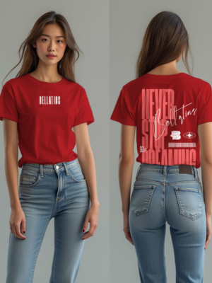 Never Stop Dreaming Graphic Oversized T-Shirt -for Her