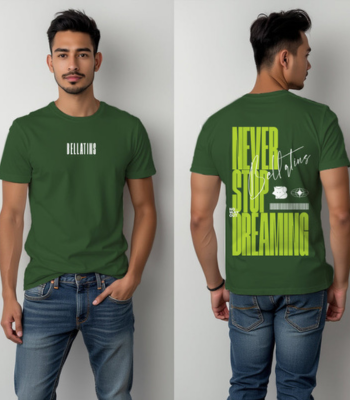 Never Stop Dreaming Graphic Oversized T-Shirt- for Him