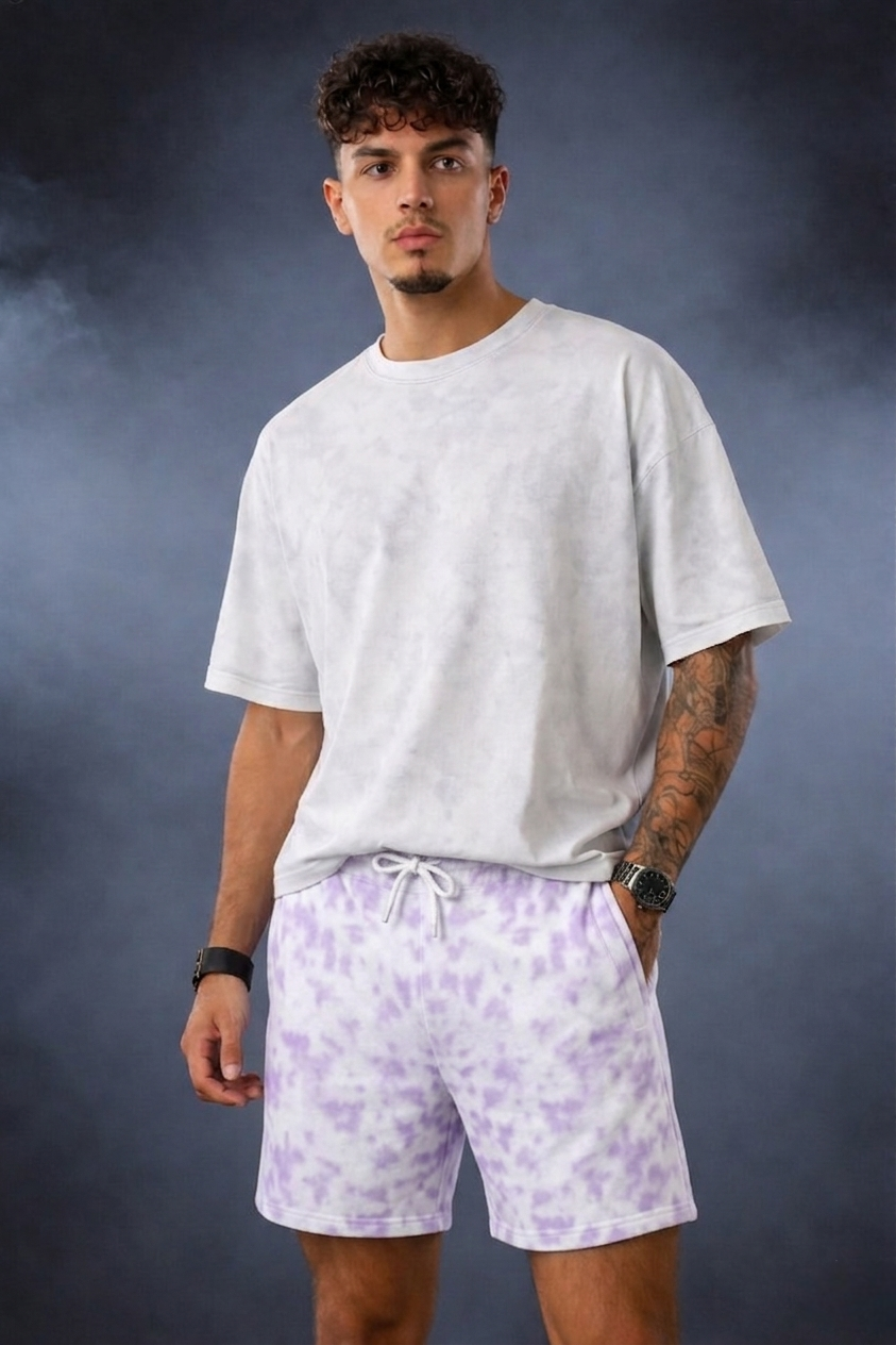 Tie Dye Drawstring Shorts