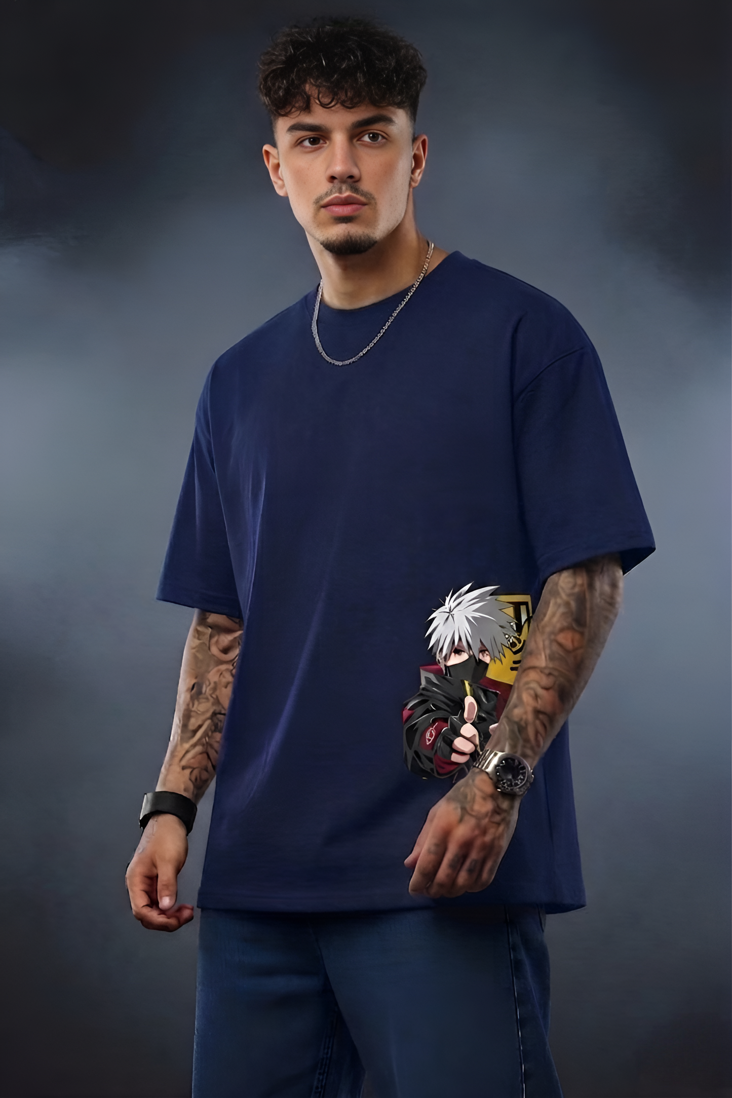 Naruto Kakashi Graphic Oversized Tee
