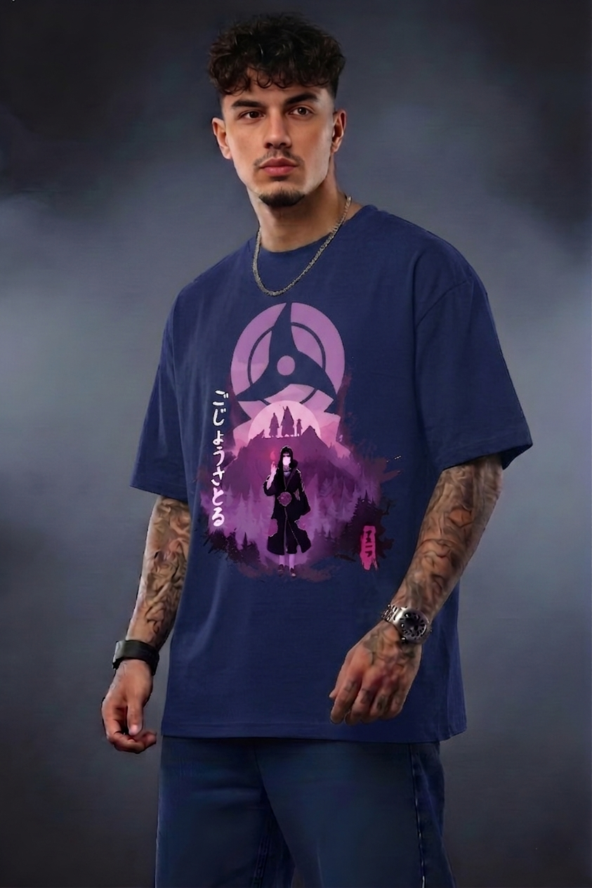 Naruto Itachi Uchiha Graphic T-Shirt β Premium Oversized Anime Tee