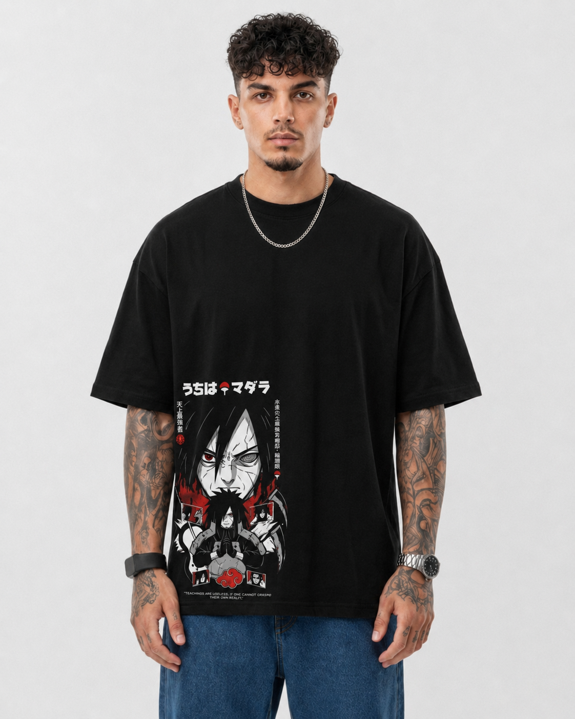 Madara Uchiha Oversized Anime Graphic T-Shirt