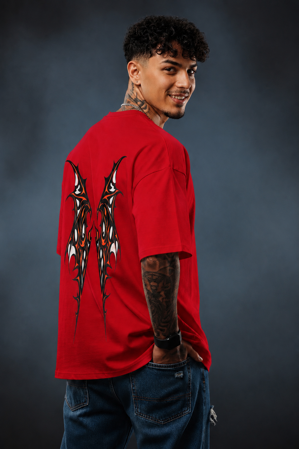 Tribal Wings Oversized Tee