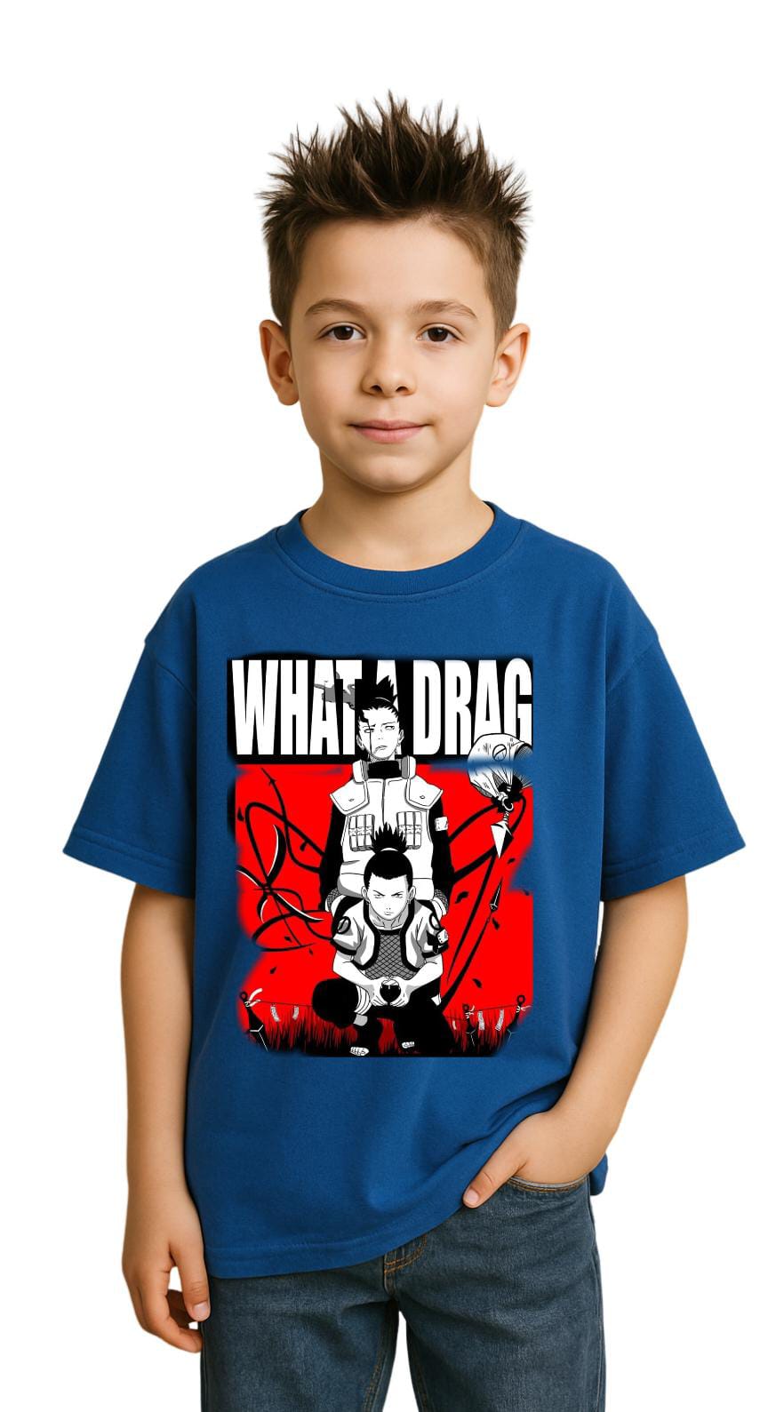 š Kids' Naruto T-Shirt ā Shikamaru āWhat a Dragā Edition
