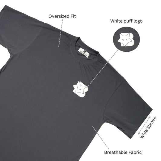 Grey Premium Cotton Oversized T-Shirt