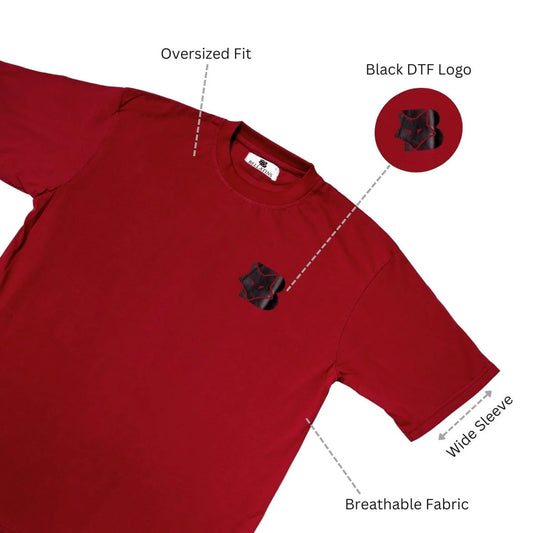 Maroon Premium Cotton Oversized T-Shirt