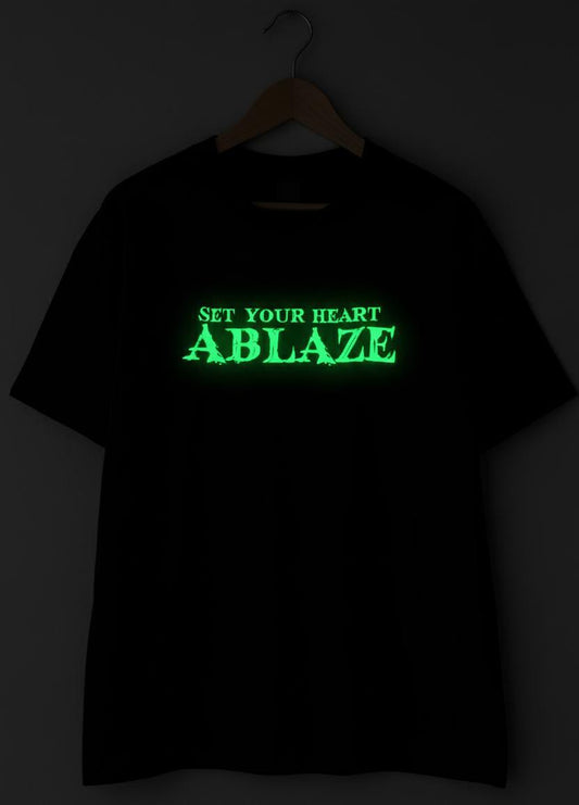 Set Your Heart Ablaze – Glow in Dark Tee