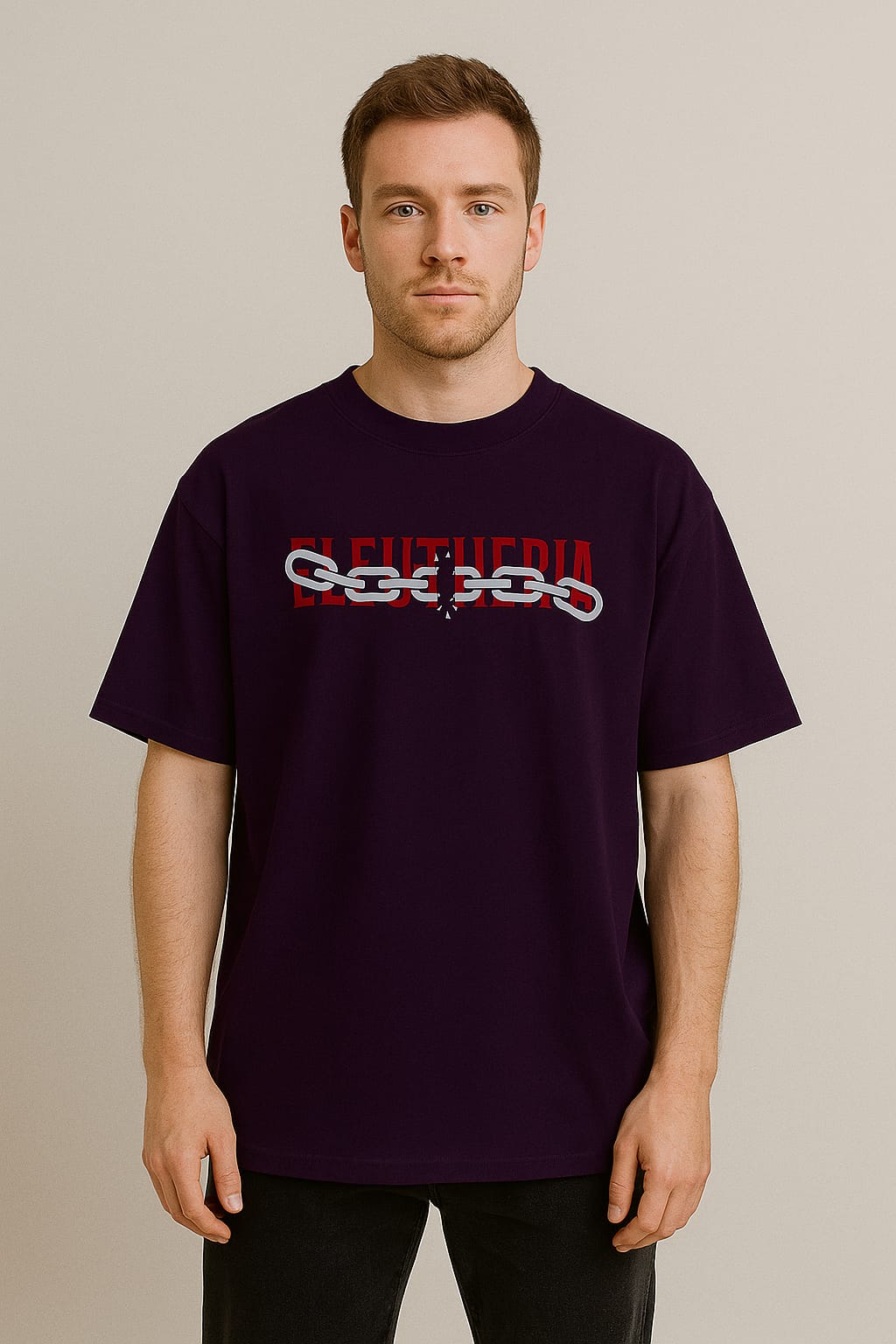 Eleutheria – Born to Be Free" Oversized Graphic T-Shirt