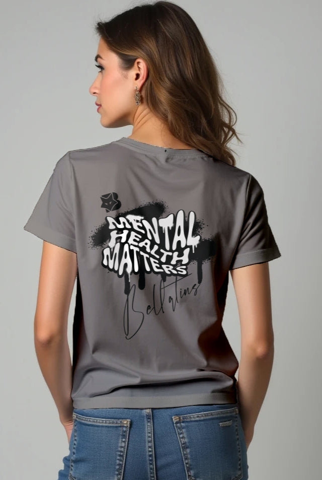 "Mental Health Matters" Oversized Tee - FOR HER