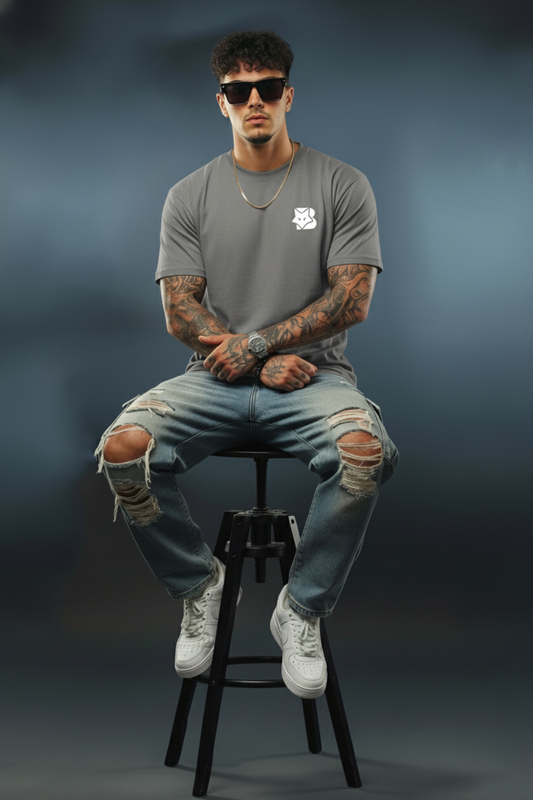 Grey Premium Cotton Oversized T-Shirt