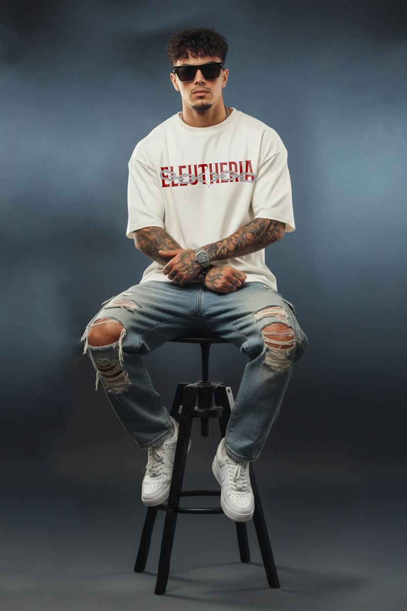 Eleutheria – Born to Be Free" Oversized Graphic T-Shirt