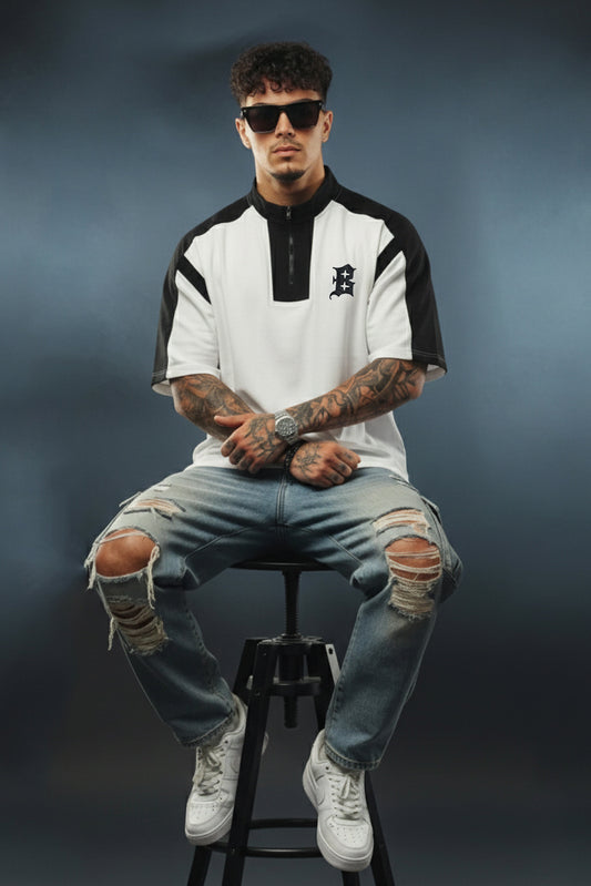 Bellatins Signature Contrast Zip Tee – VIP Edition