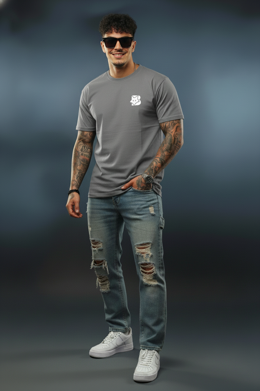 Grey Premium Cotton Oversized T-Shirt