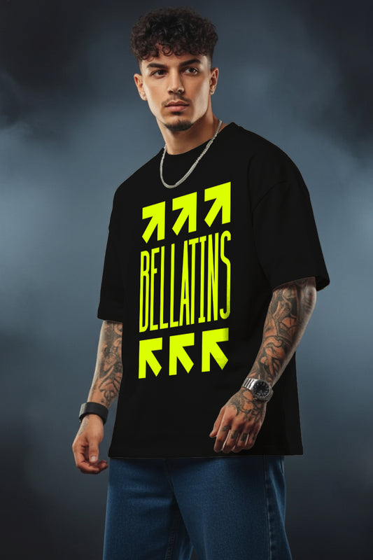 Trapped Neon Graphic Oversized T-Shirt By Bellatins