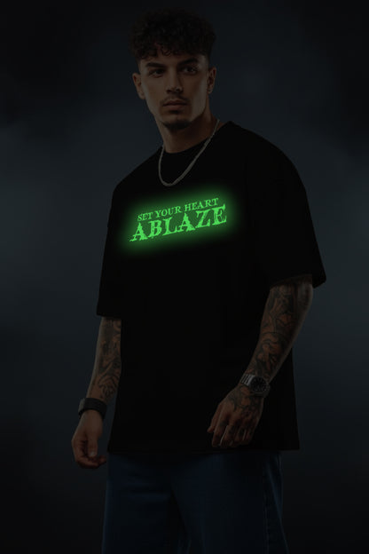 Set Your Heart Ablaze – Glow in Dark Tee