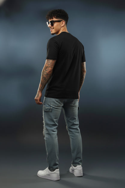 Black Premium Cotton Oversized T-Shirt