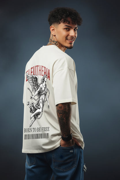 Eleutheria – Born to Be Free" Oversized Graphic T-Shirt