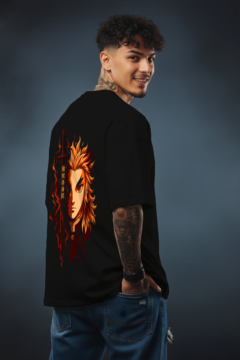 Flame Hashira Oversized T-Shirt – Rengoku Edition
