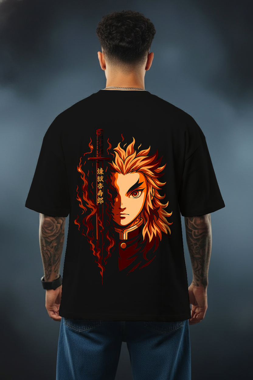 Flame Hashira Oversized T-Shirt – Rengoku Edition