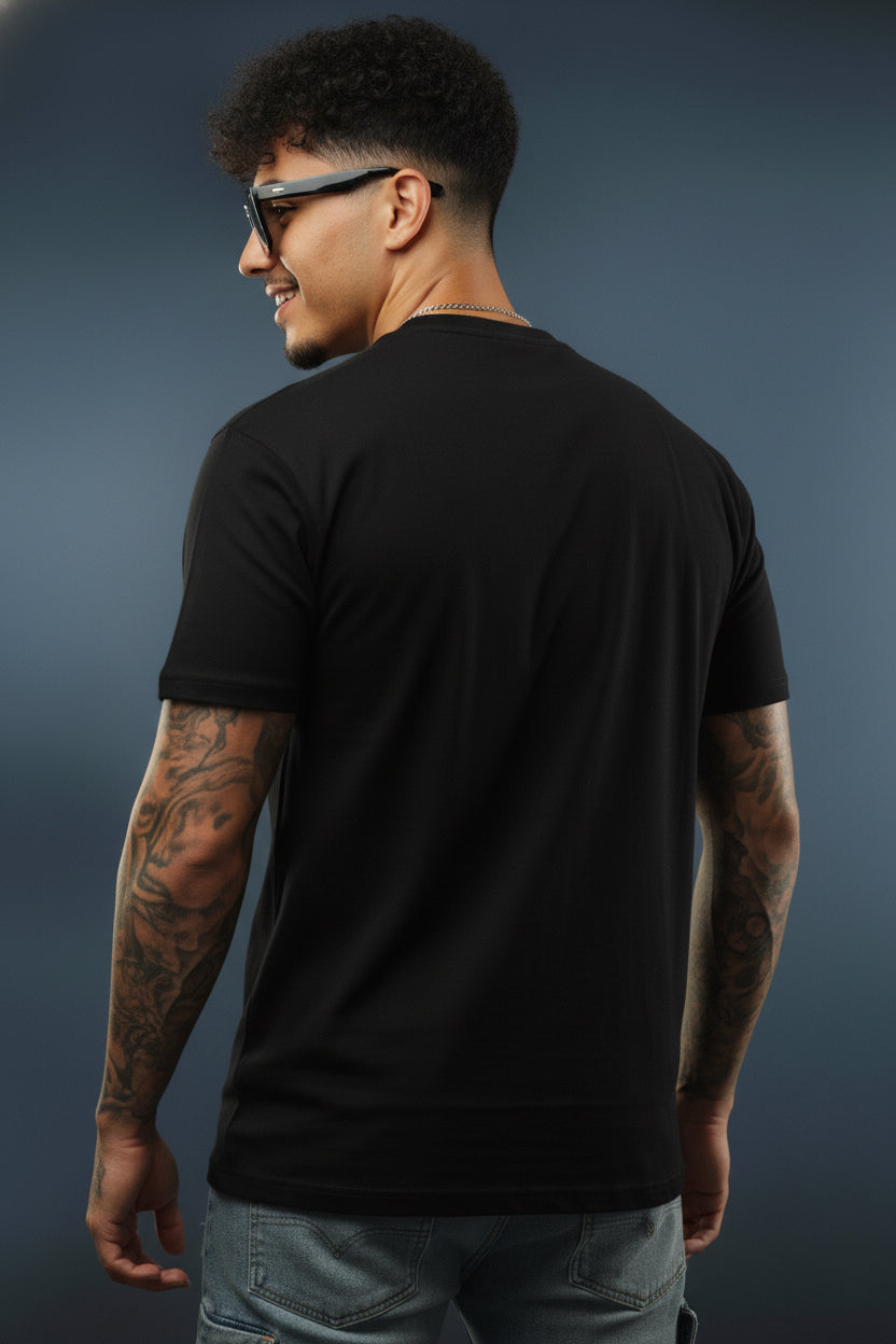 Black Premium Cotton Oversized T-Shirt