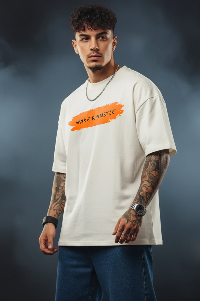 Wake & Hustle – Never Back Down Tee