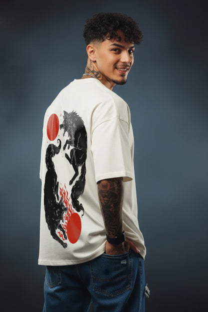 Wolf-fire Spirit Oversized Tee