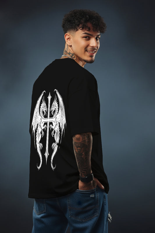 "Twin Fury" Oversized Dragon T-Shirt