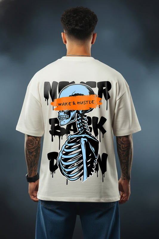 Wake & Hustle – Never Back Down Tee