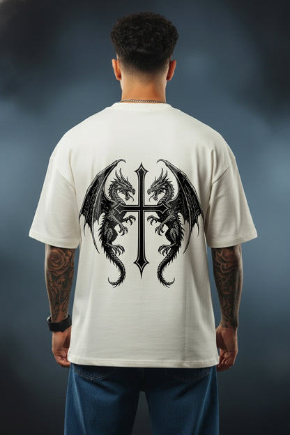 "Twin Fury" Oversized Dragon T-Shirt
