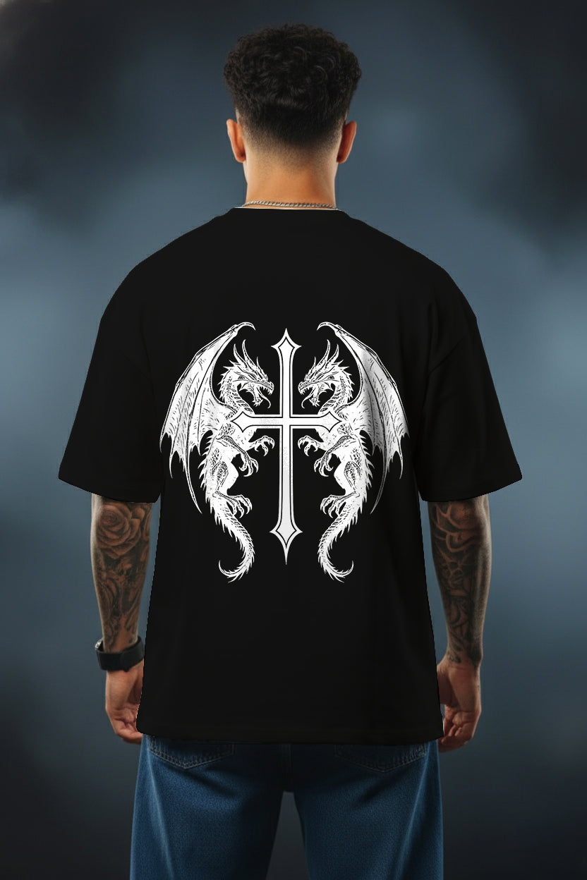 "Twin Fury" Oversized Dragon T-Shirt