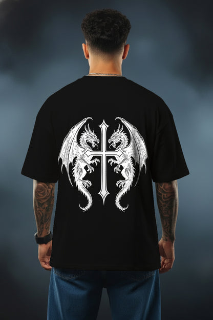 "Twin Fury" Oversized Dragon T-Shirt