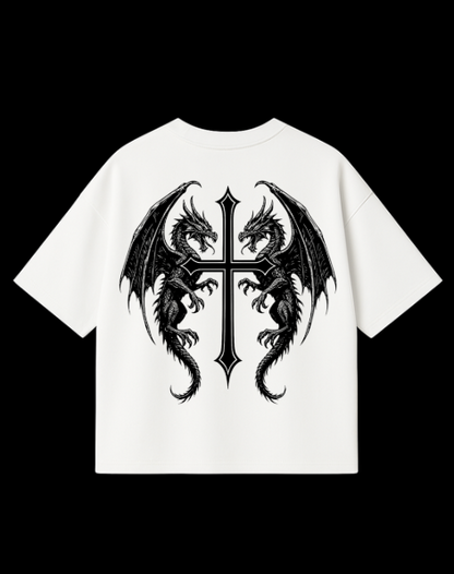 "Twin Fury" Oversized Dragon T-Shirt