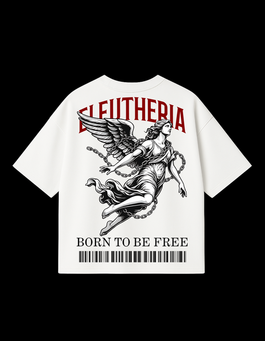 Eleutheria – Born to Be Free" Oversized Graphic T-Shirt