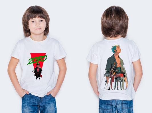 Zoro Samurai Kids T-Shirt - Dual-Side Print
