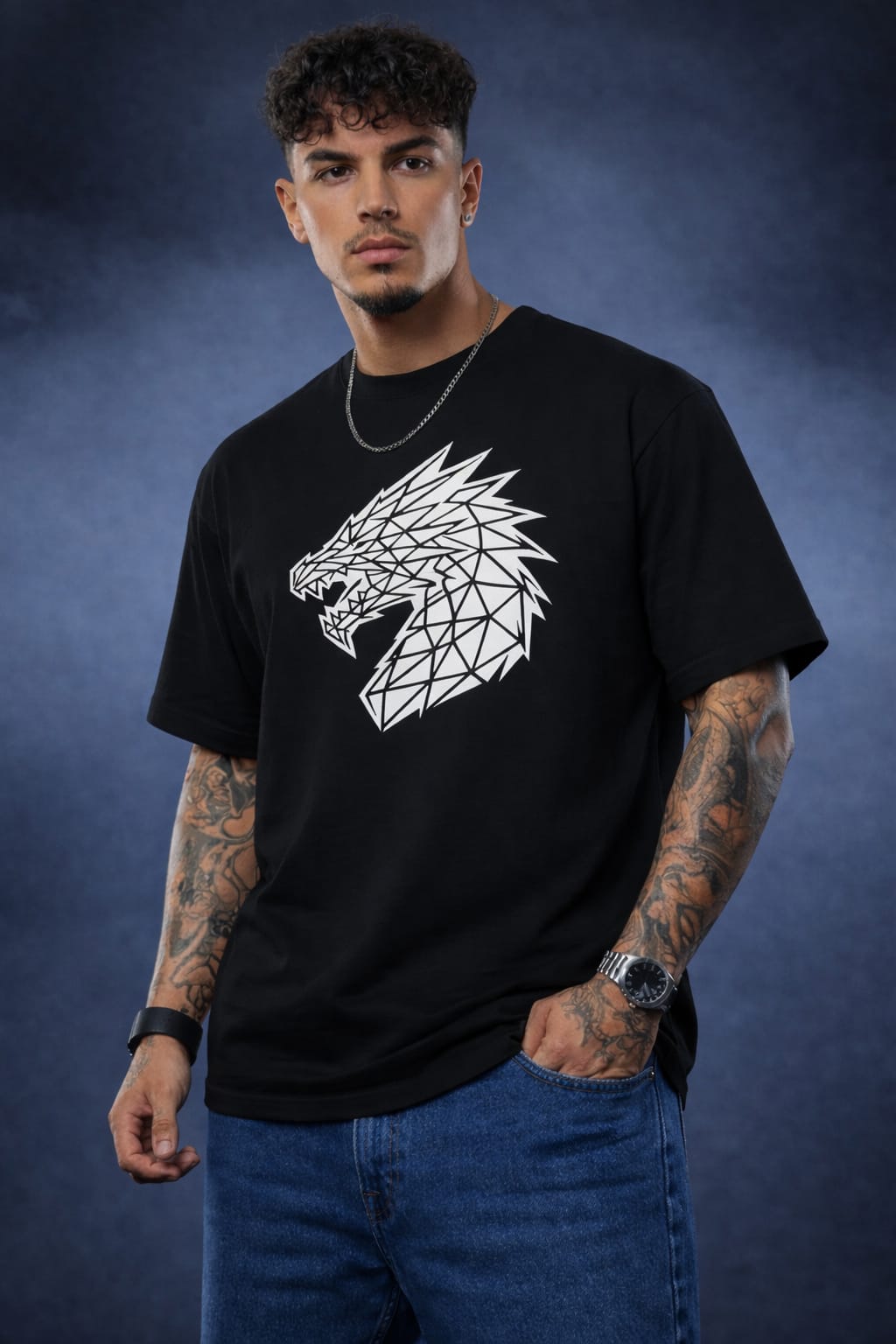 Dragon Oversized Cotton Tee