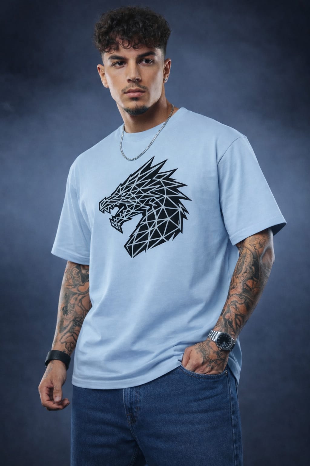 Dragon Oversized Cotton Tee