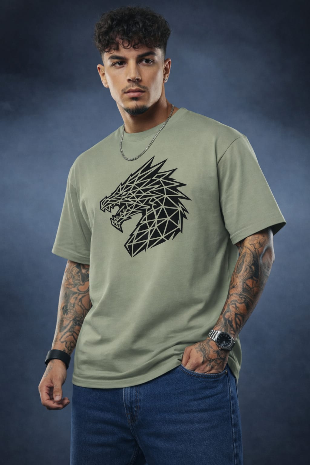 Dragon Oversized Cotton Tee