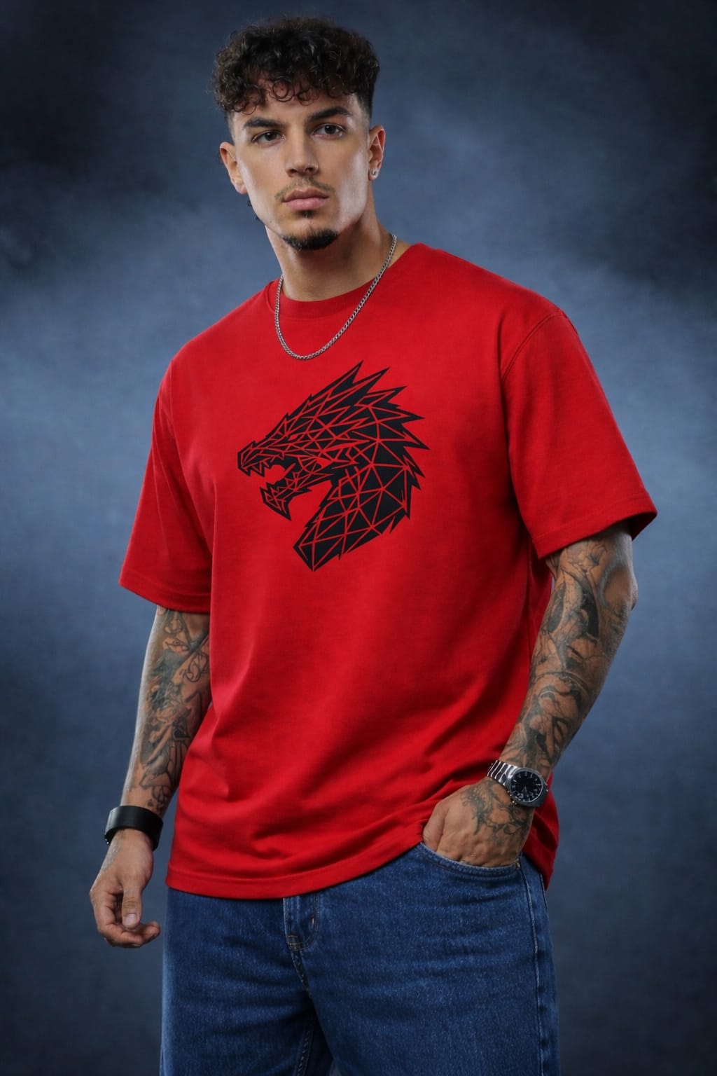 Dragon Oversized Cotton Tee