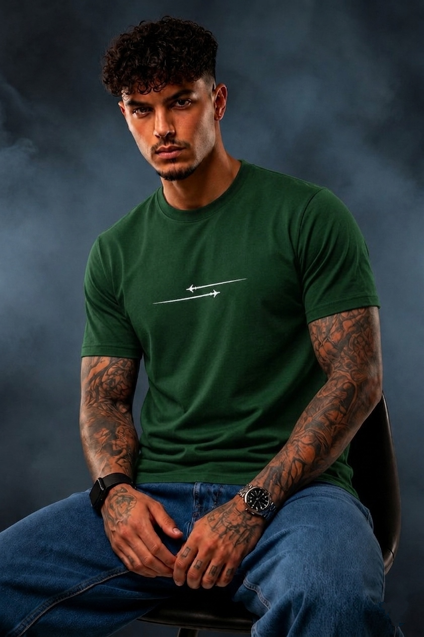 Men’s Premium Minimal Arrow Graphic T-Shirt | Regular Fit Cotton Tee