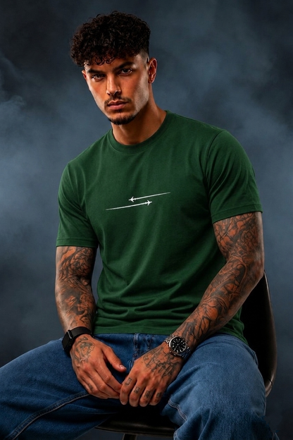 Men’s Premium Minimal Arrow Graphic T-Shirt | Regular Fit Cotton Tee