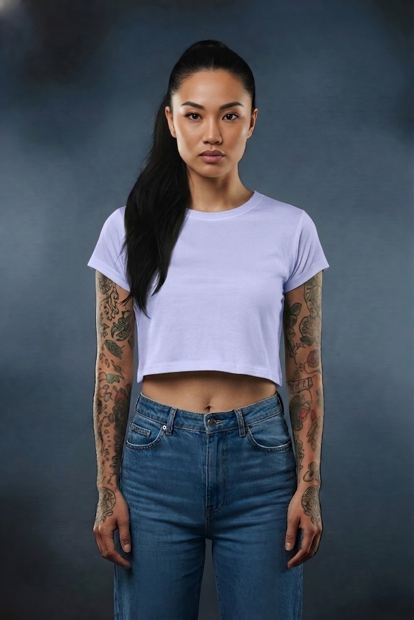 Women’s Plain Crop Tops Collection – Solid Colors Everyday Stylish Crop Tees