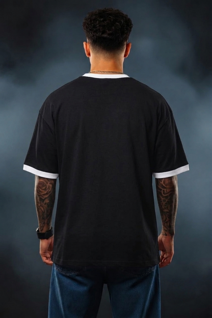Men's Ringer T-Shirt – Premium Cotton Contrast Neck Casual Half Sleeve Tee