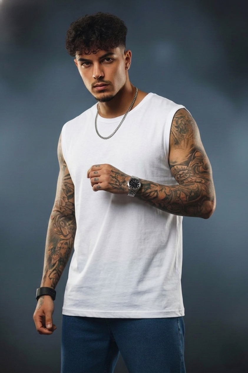 Men’s Sleeveless Tank Top| Pure Cotton Gym & Casual Wear | Premium Quality