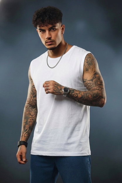 Men’s Sleeveless Tank Top| Pure Cotton Gym & Casual Wear | Premium Quality