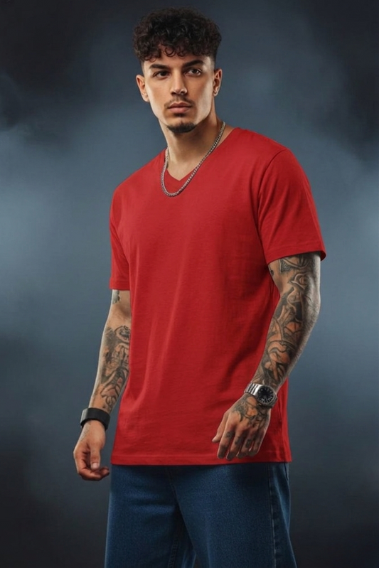 Essential Plain V-Neck T-Shirt