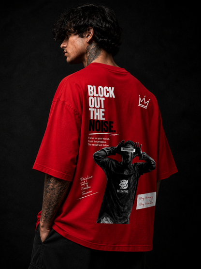 Block Out The Noise Oversized T-Shirt for Men & Women | Premium 240 GSM Cotton | Bellatins