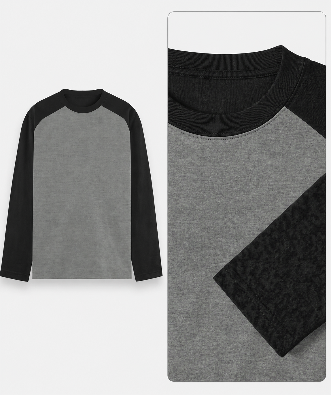 Men’s Raglan Full Sleeve T-Shirt | Contrast Sleeve Cotton Tee | Bellatins