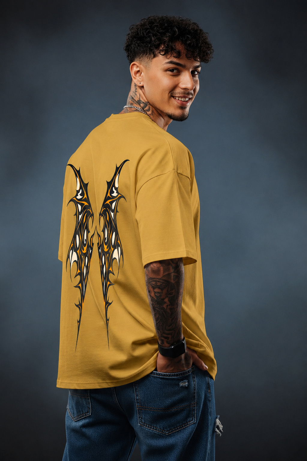 Tribal Wings Oversized Tee