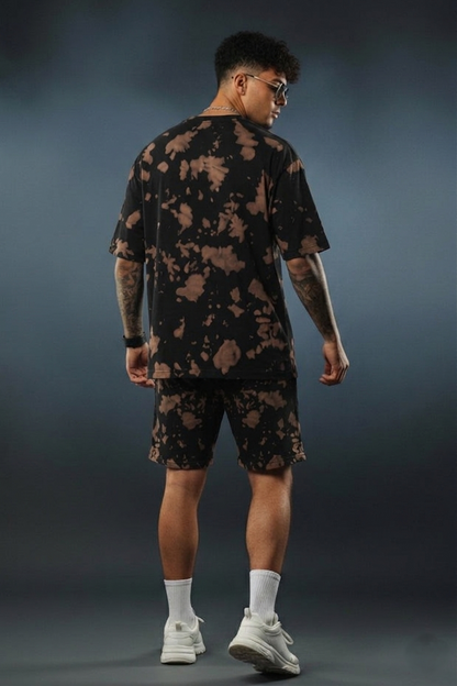 Men’s Tie-Dye Co-Ord Set – Oversized T-Shirt & Shorts Streetwear Combo
