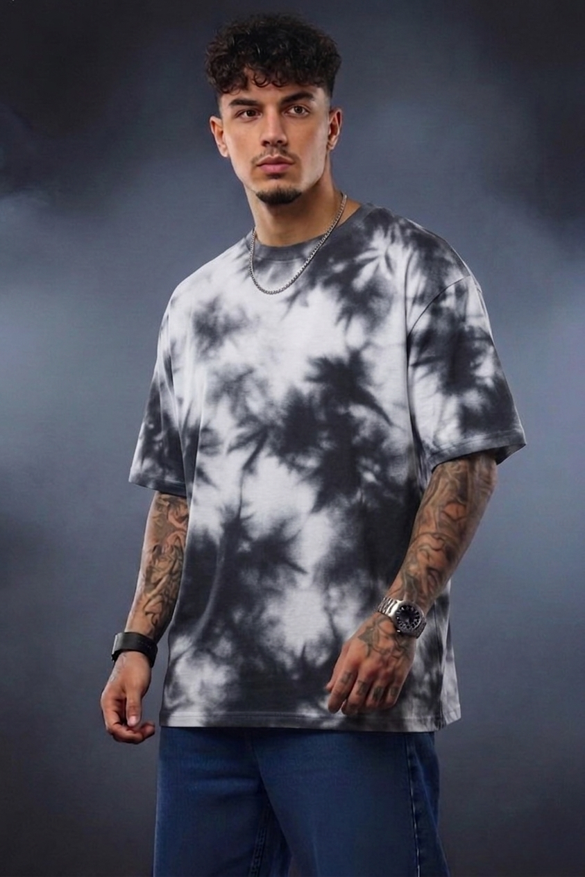 Tie-Dye Oversized T-Shirt for Men | Trendy Street Style Casual Wear
